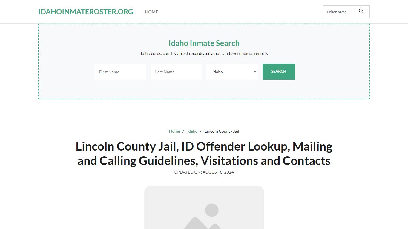 Lincoln County Jail, ID: Inmate Search Options, Visitations, Contacts